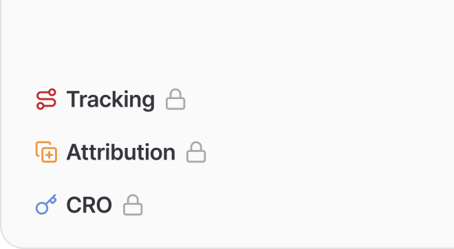 Conversion infrastructure with CRO and tracking